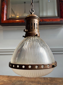 A French Holophane Pendant Light