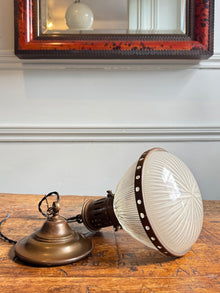 A French Holophane Pendant Light