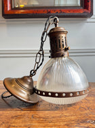 A French Holophane Pendant Light
