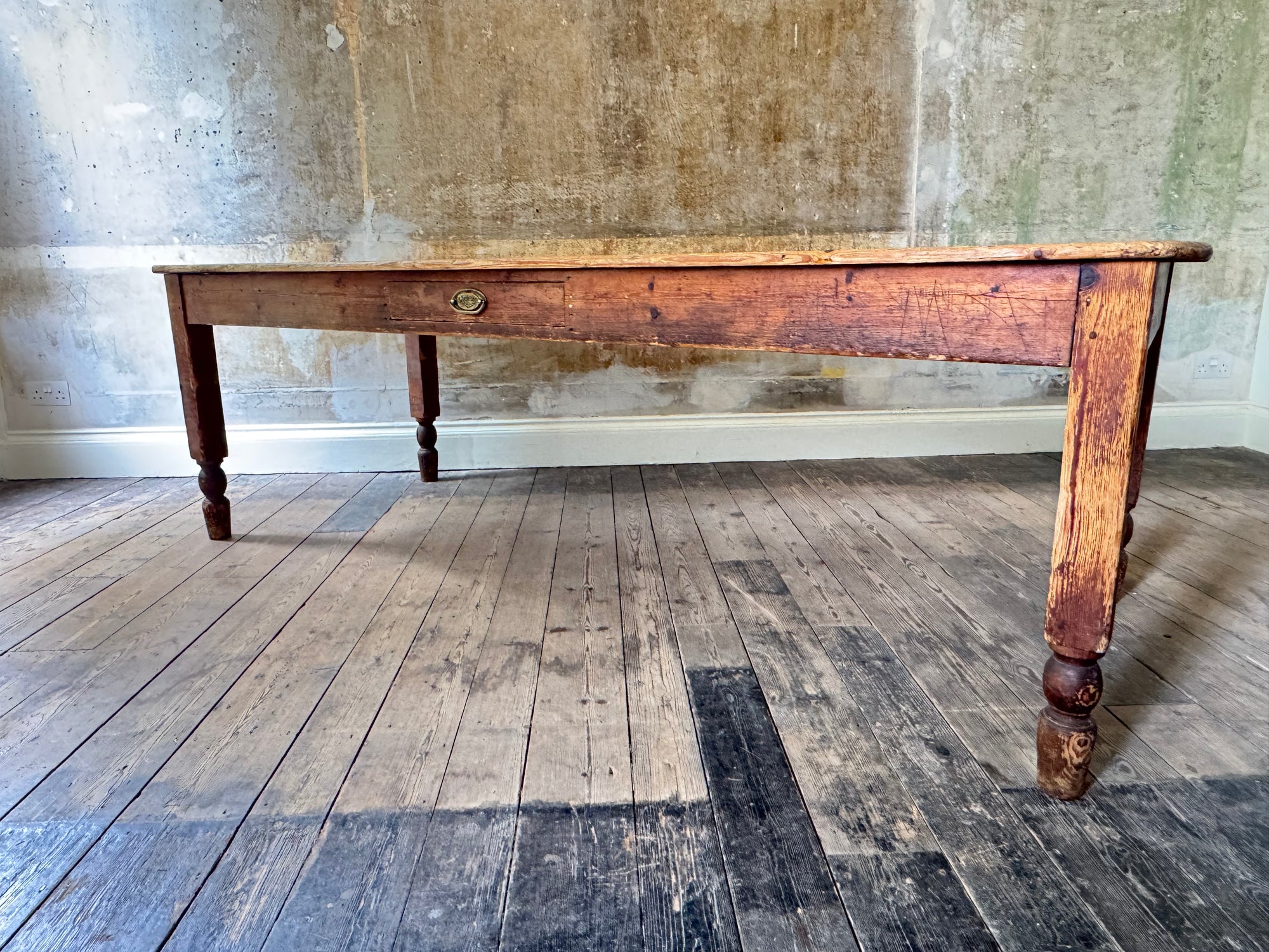 A 19th Century Scottish Pine Kitchen Table