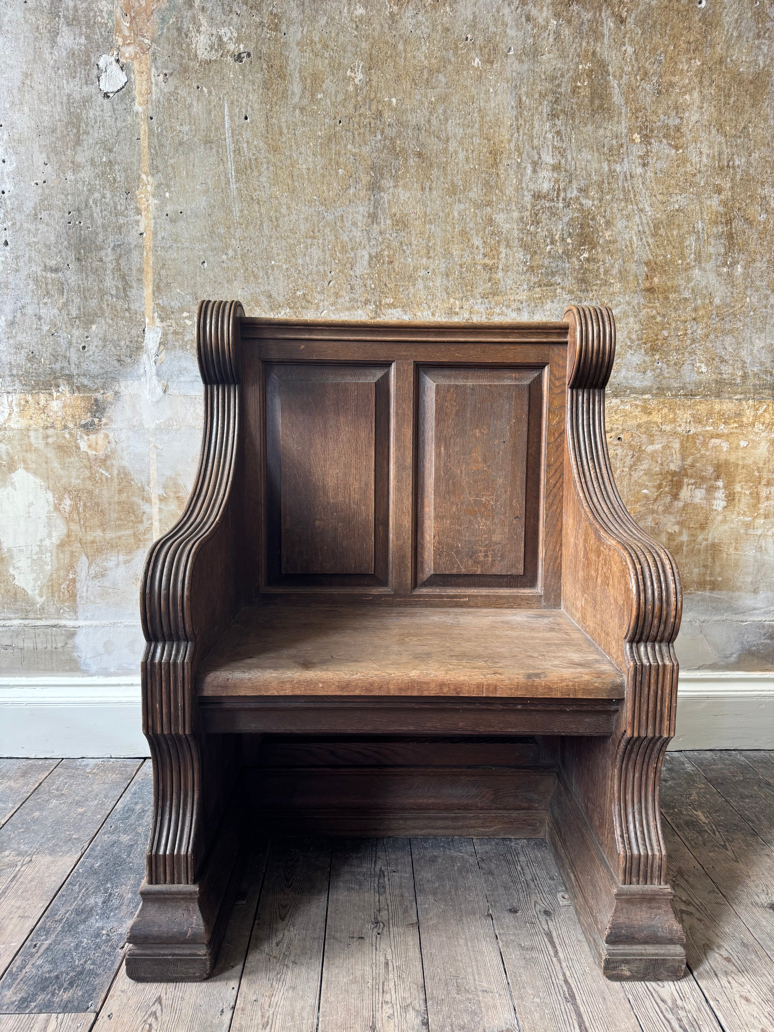 A 19th Century Oak Choirmaster's Seat