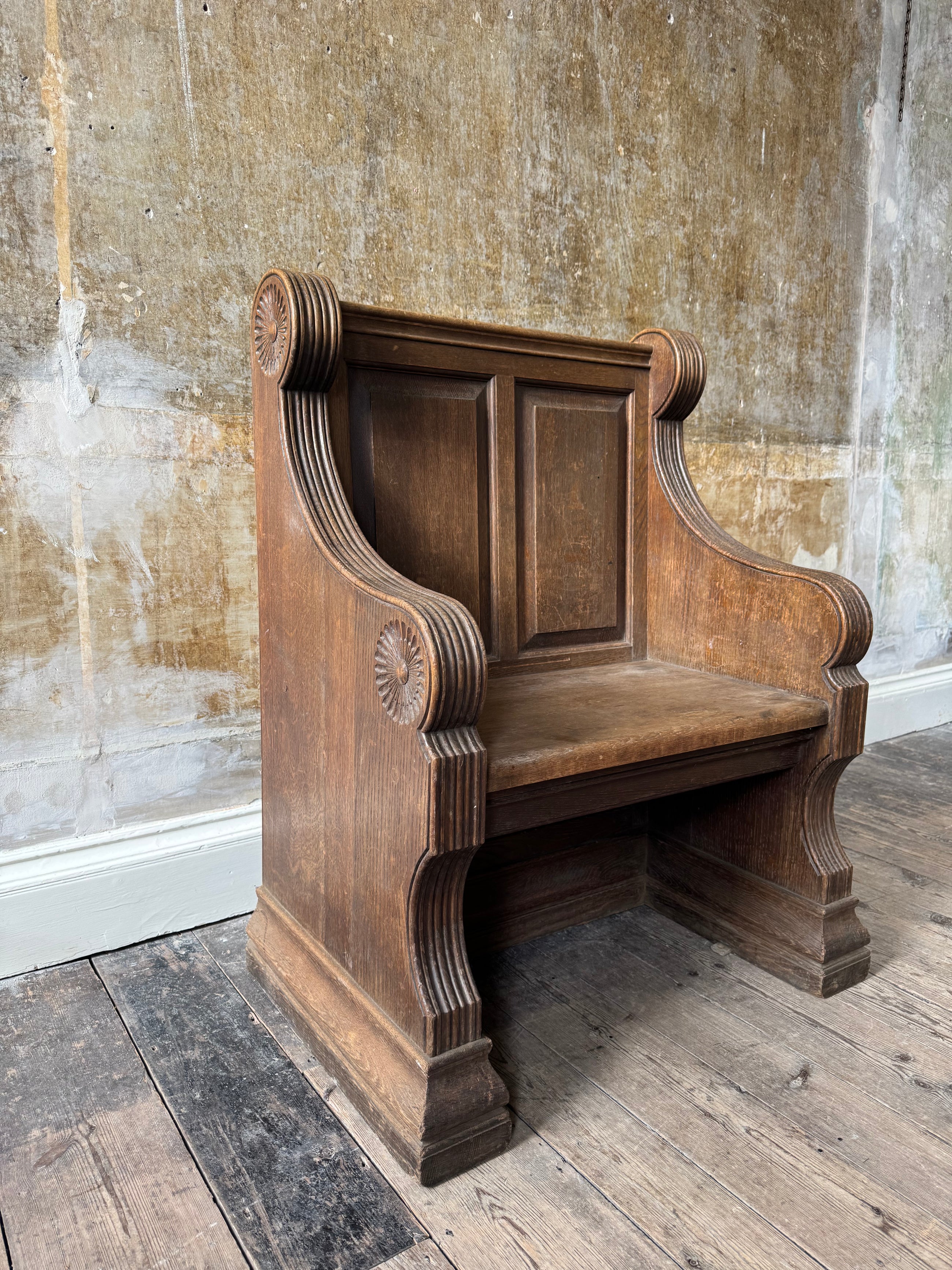 A 19th Century Oak Choirmaster's Seat