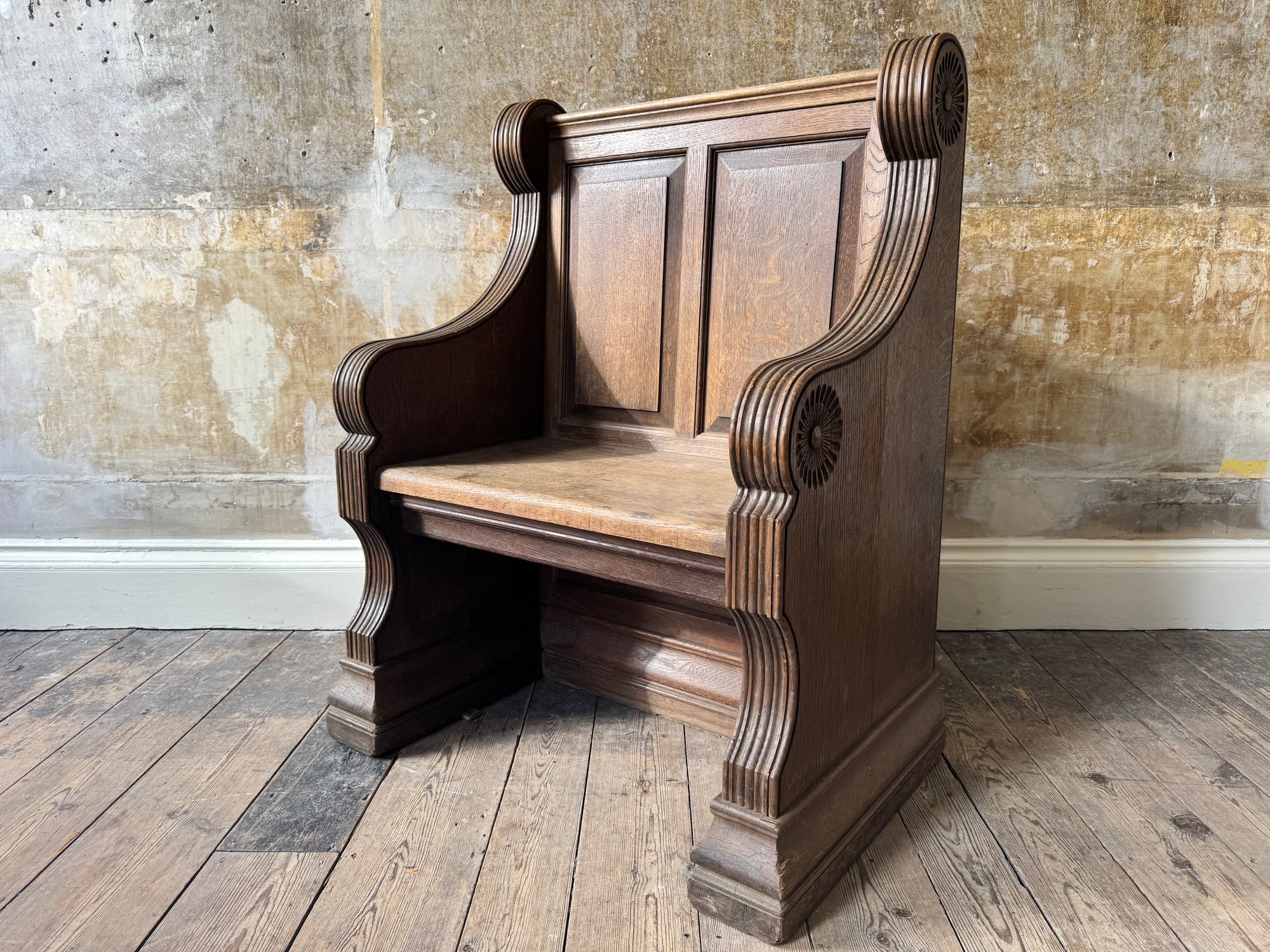 A 19th Century Oak Choirmaster's Seat