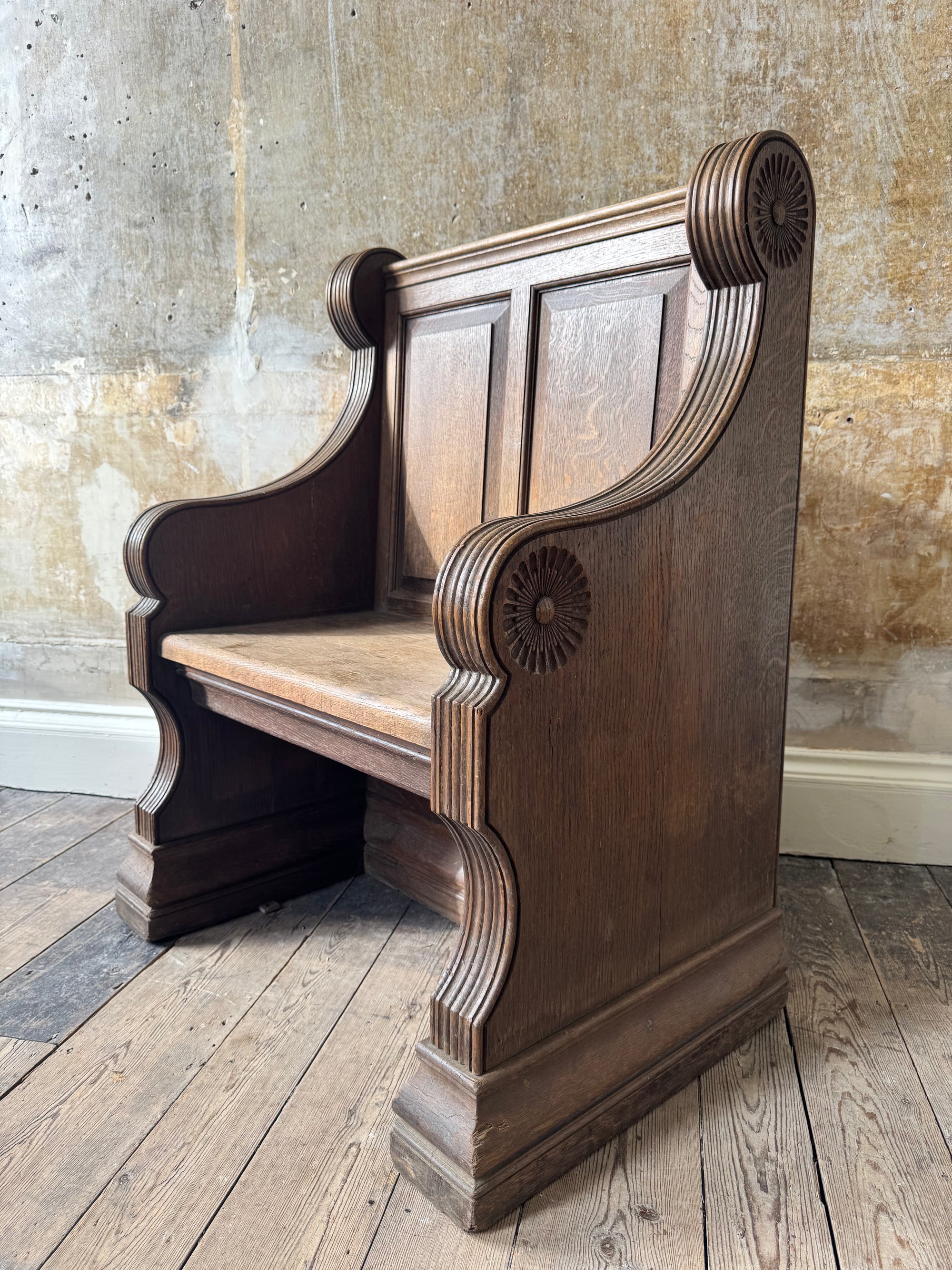 A 19th Century Oak Choirmaster's Seat