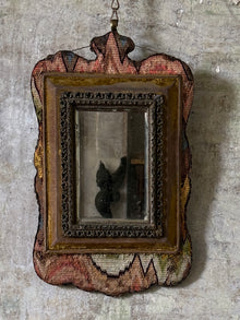 A Flame Stitch Wall Mirror
