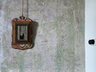 A Flame Stitch Wall Mirror