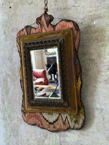 A Flame Stitch Wall Mirror