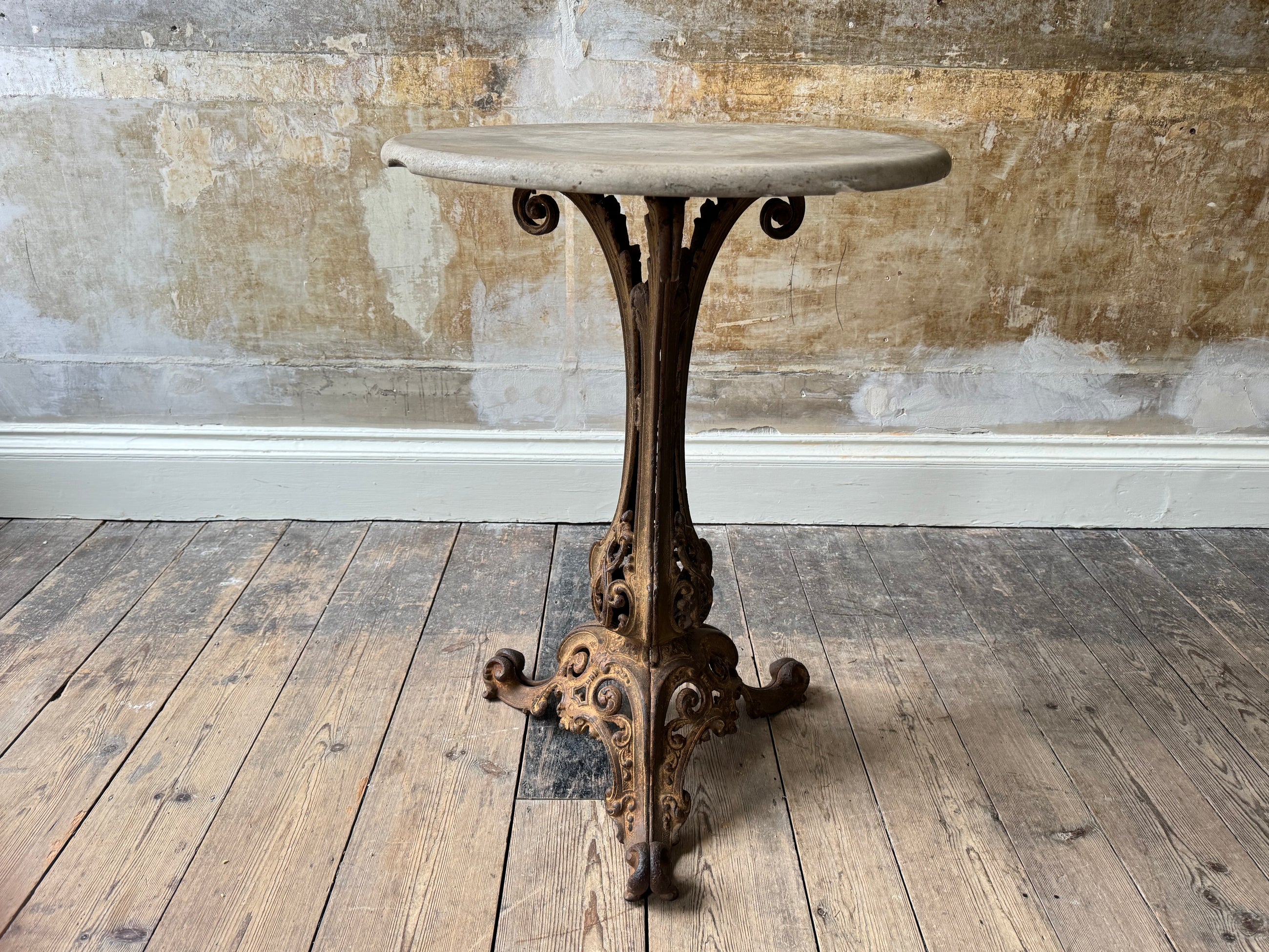 A 19th Century Cast Iron & Marble Table