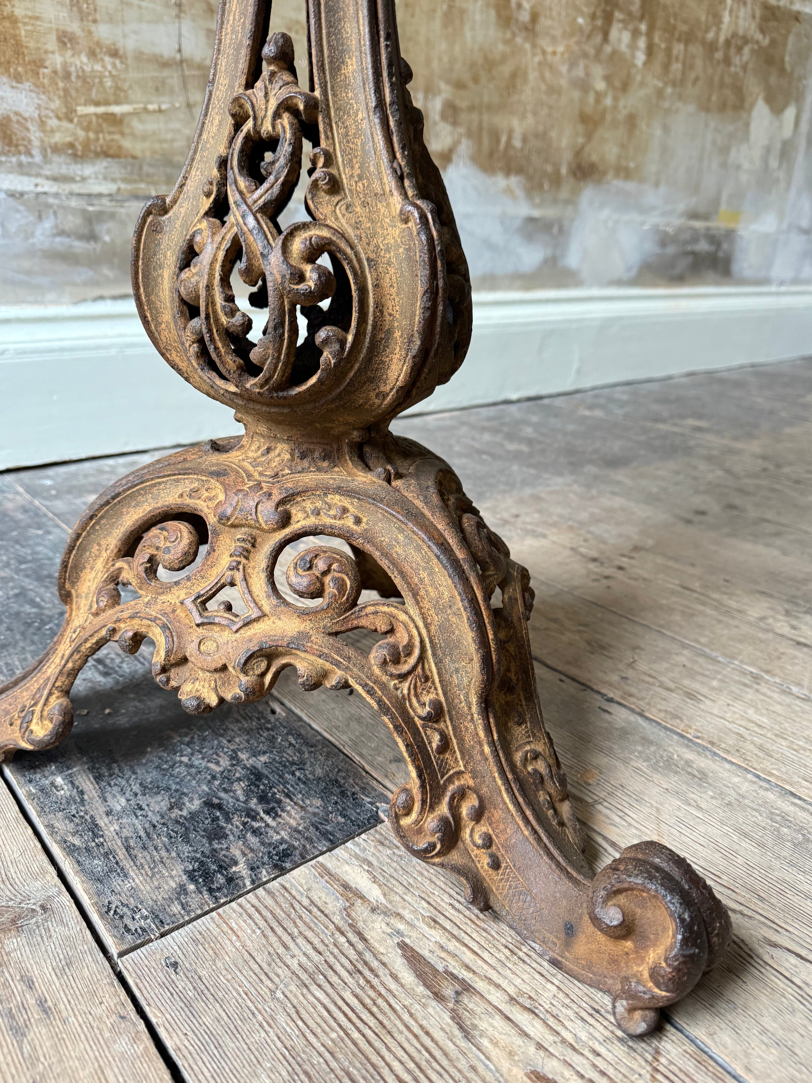 A 19th Century Cast Iron & Marble Table