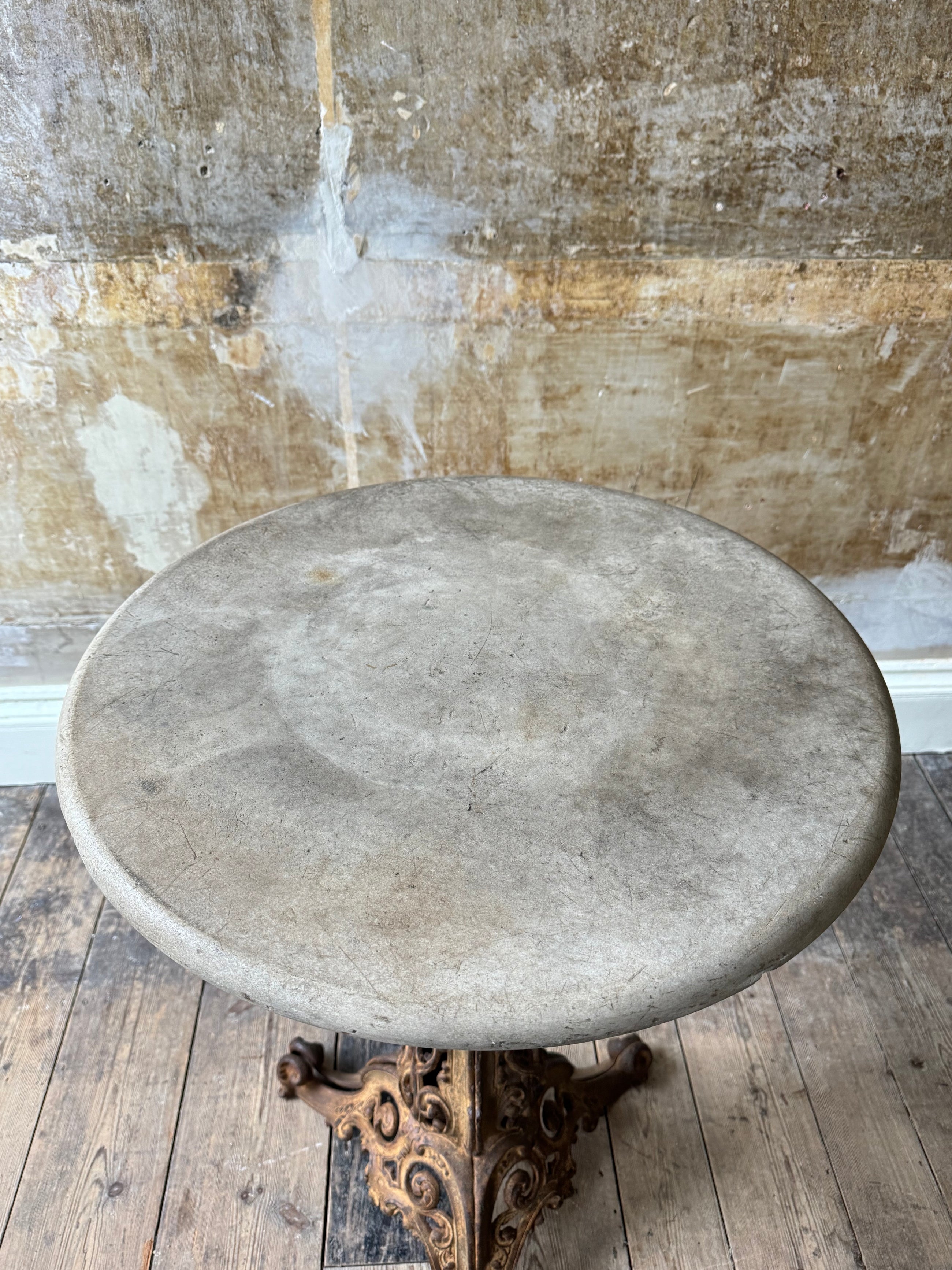 A 19th Century Cast Iron & Marble Table