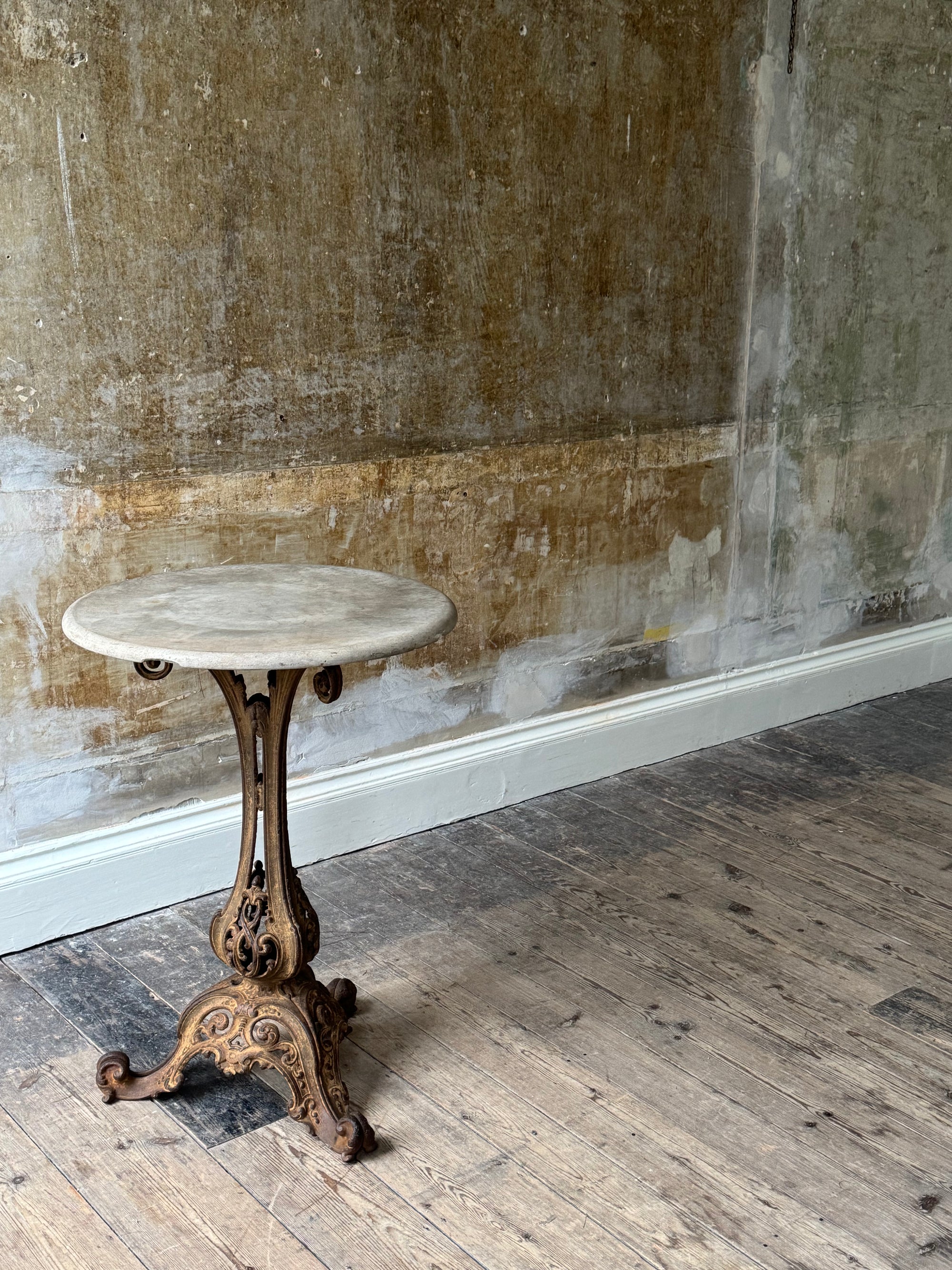 A 19th Century Cast Iron & Marble Table