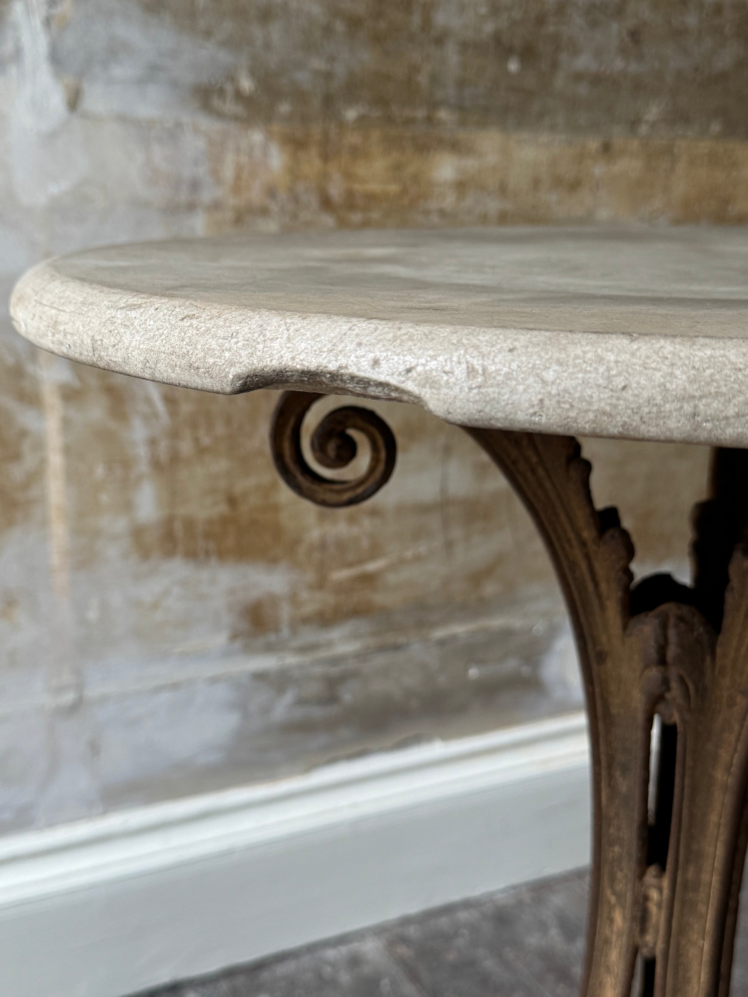 A 19th Century Cast Iron & Marble Table