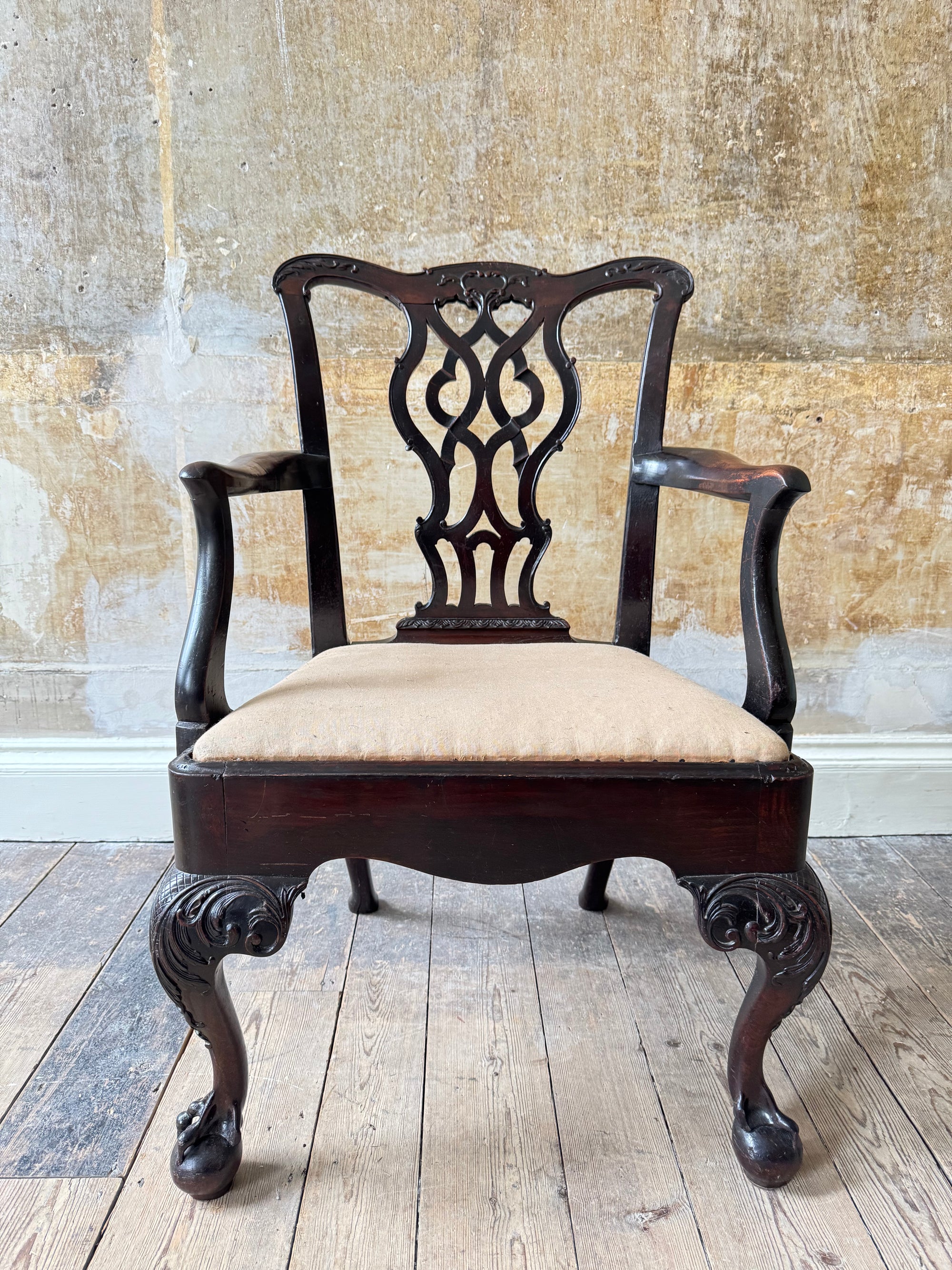 A George II Country Chippendale Armchair