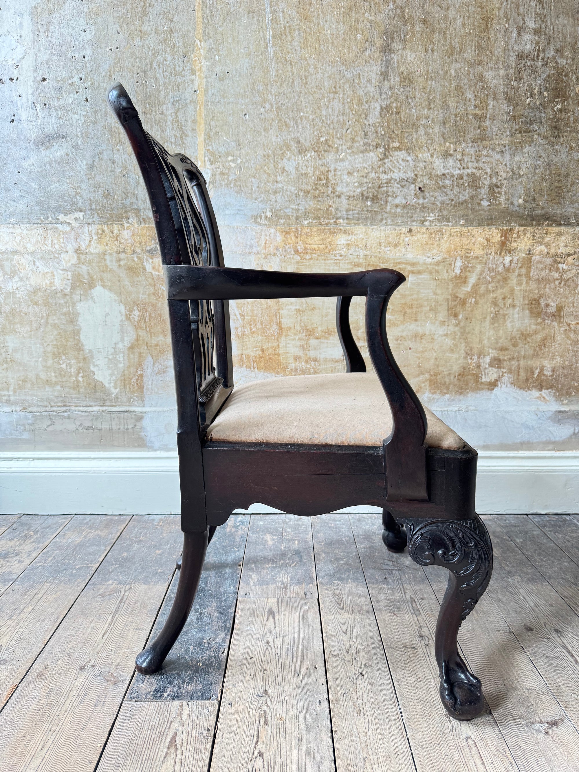 A George II Country Chippendale Armchair