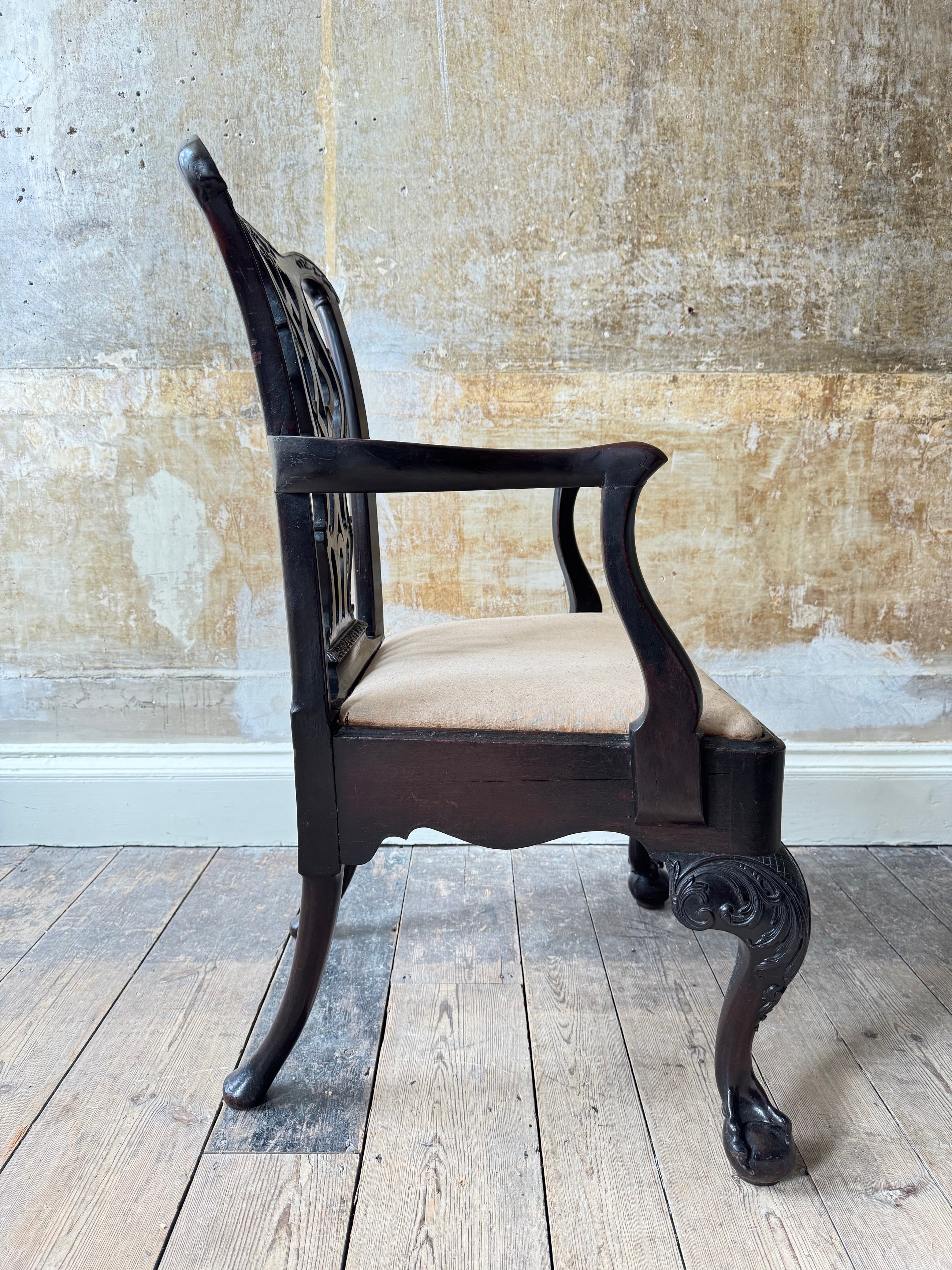 A George II Country Chippendale Armchair