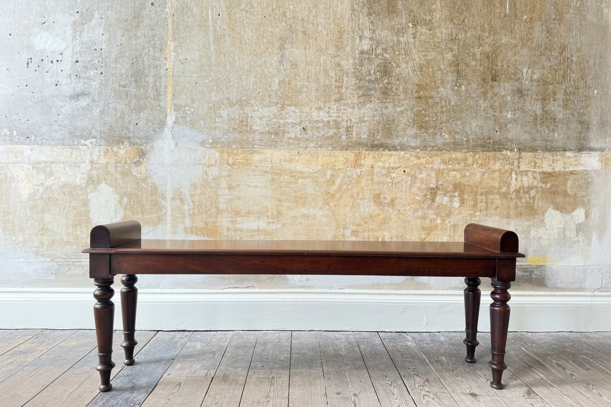 A 19th Century Mahogany Hall Bench