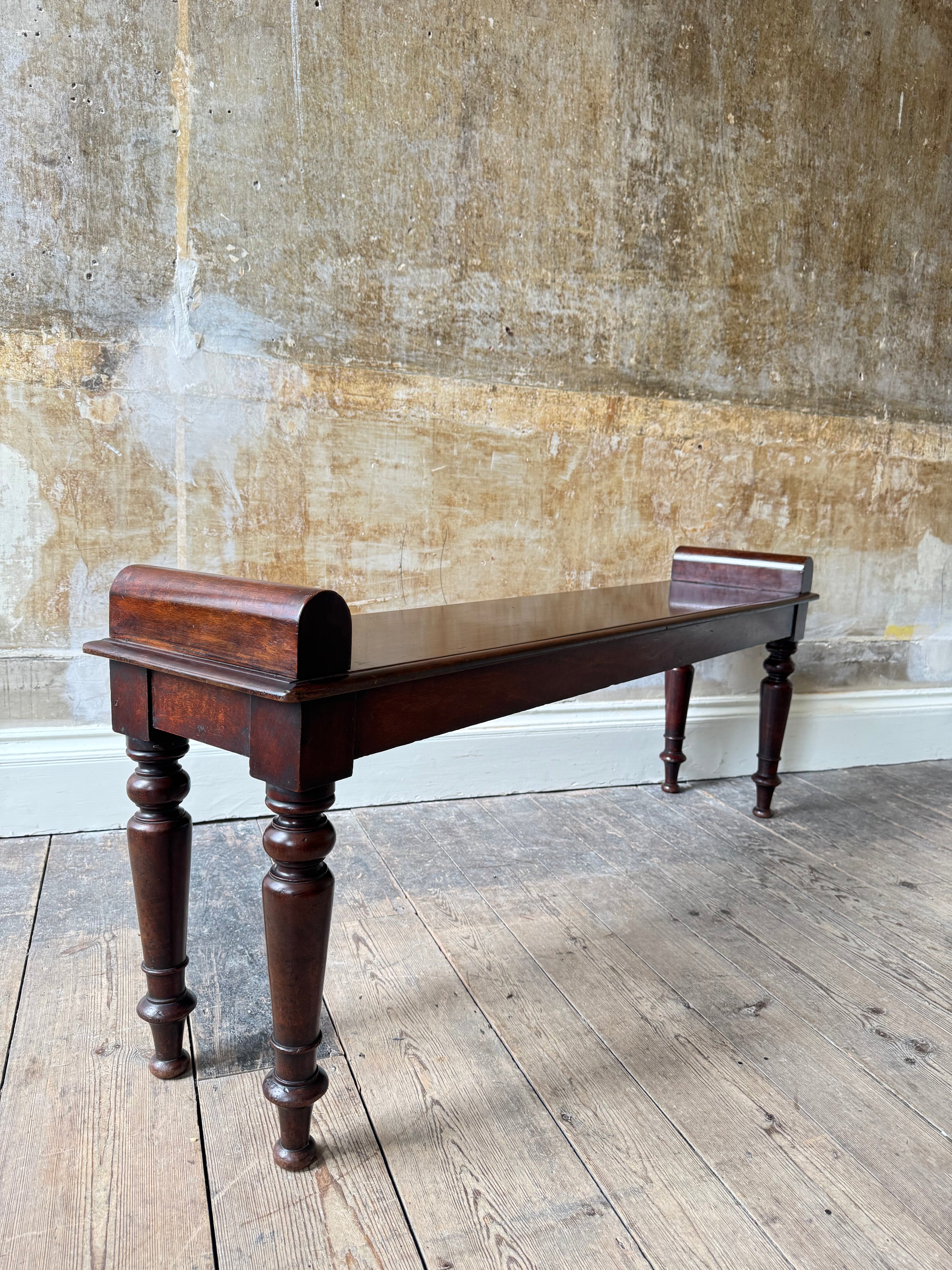 A 19th Century Mahogany Hall Bench