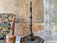 A 19th Century Bronzed and Gilt Column Lamp
