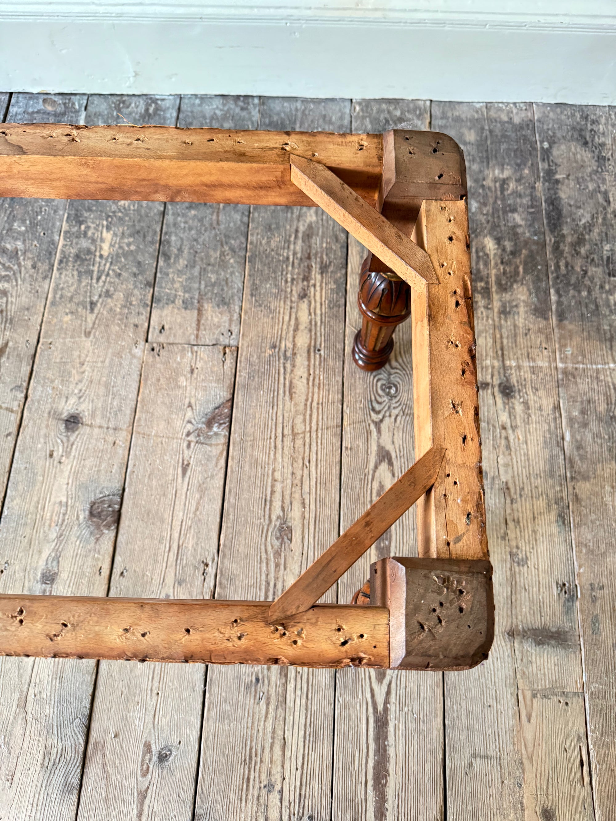A George IV Gilt Walnut Bench