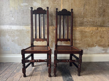 A Pair of Charles II Oak Chairs