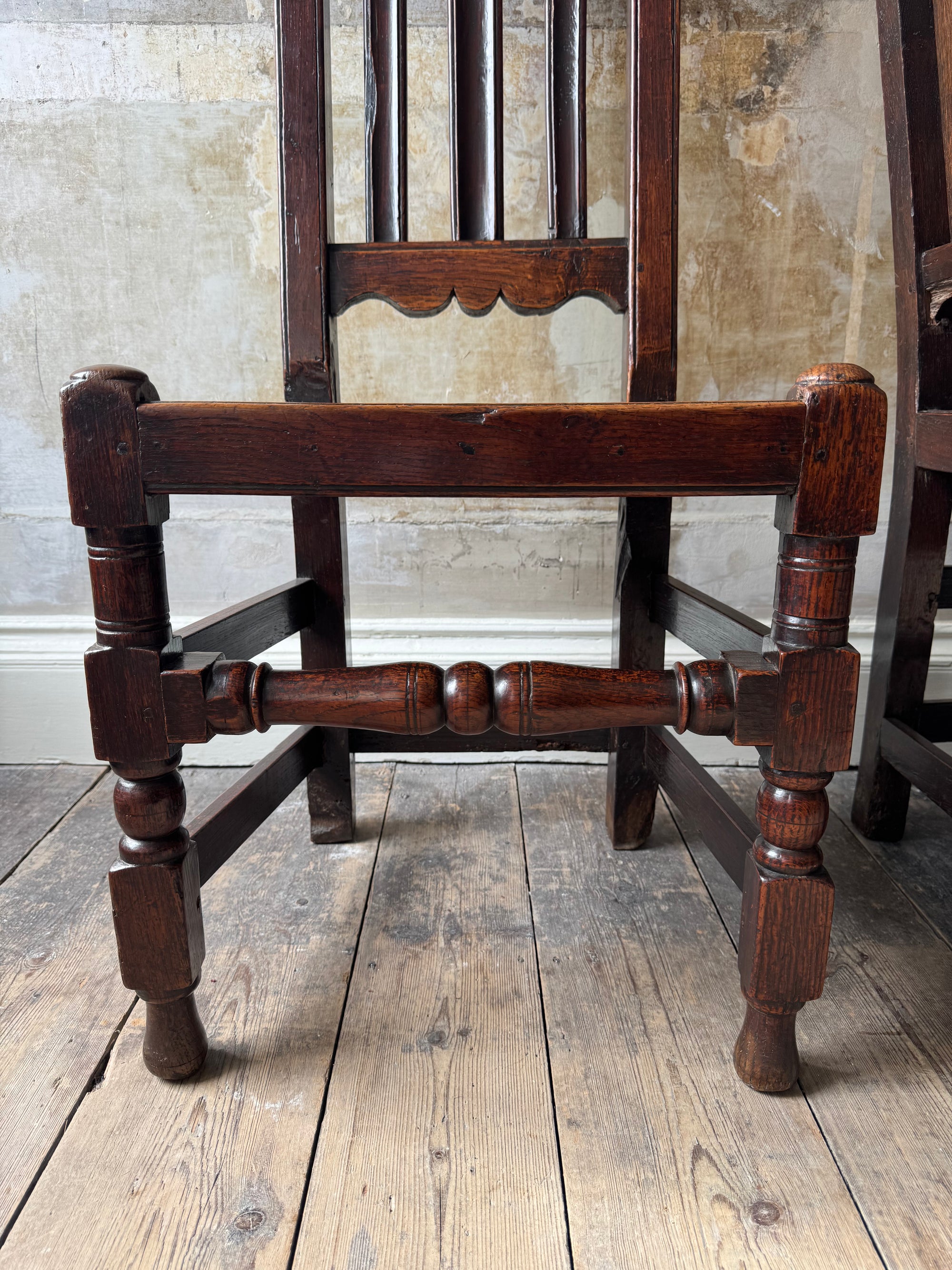 A Pair of Charles II Oak Chairs
