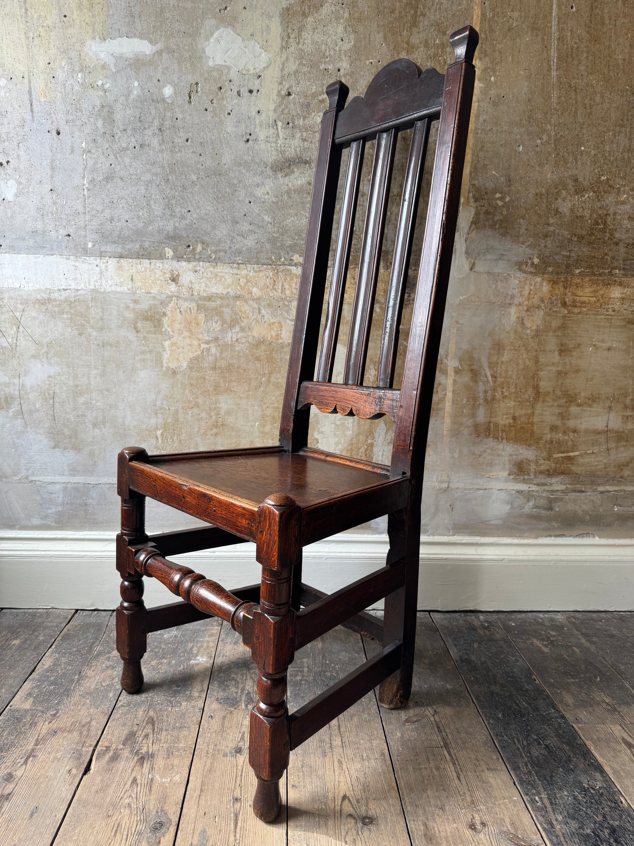 A Pair of Charles II Oak Chairs