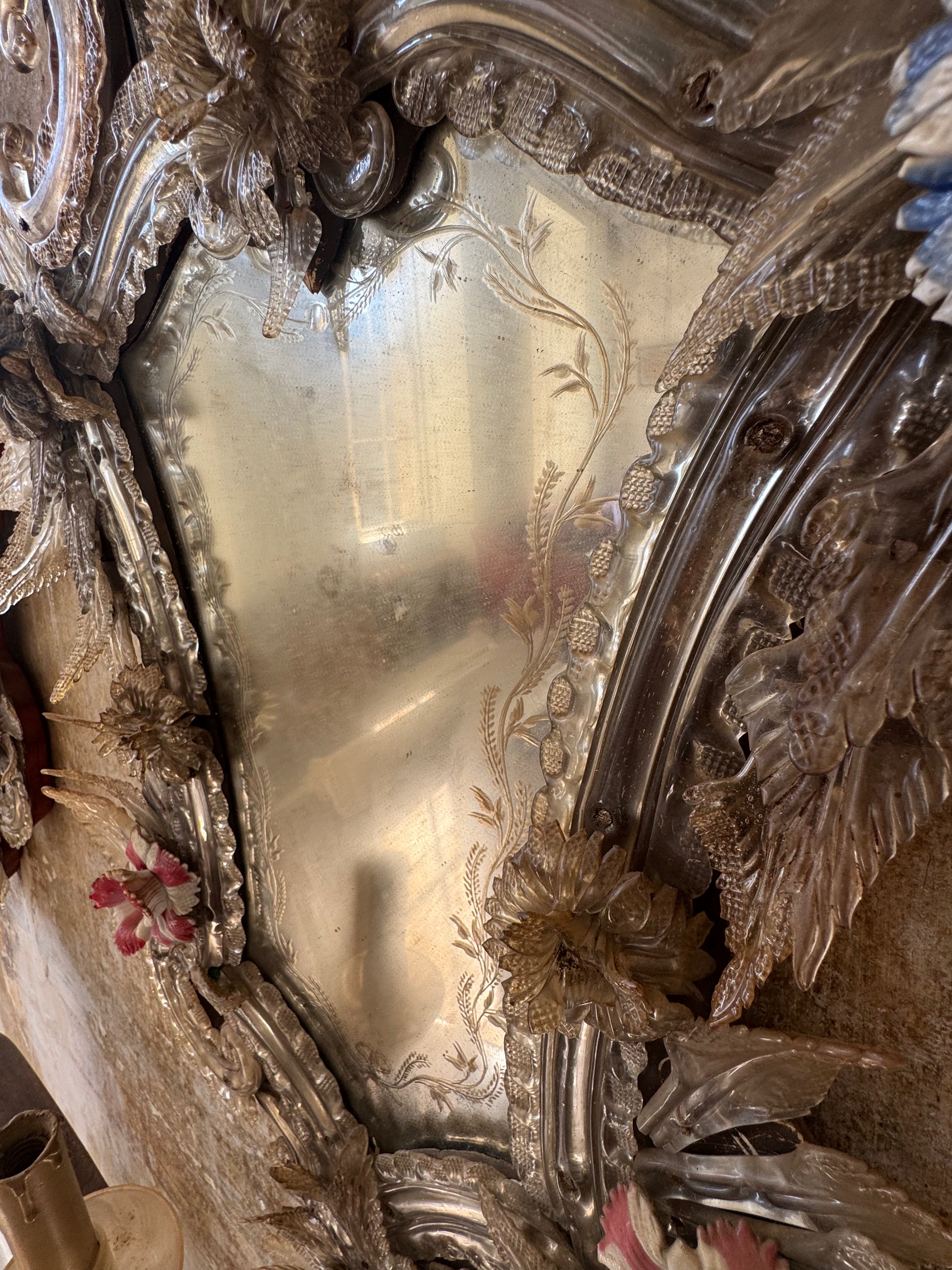 A Pair Of Murano Glass Mirrors