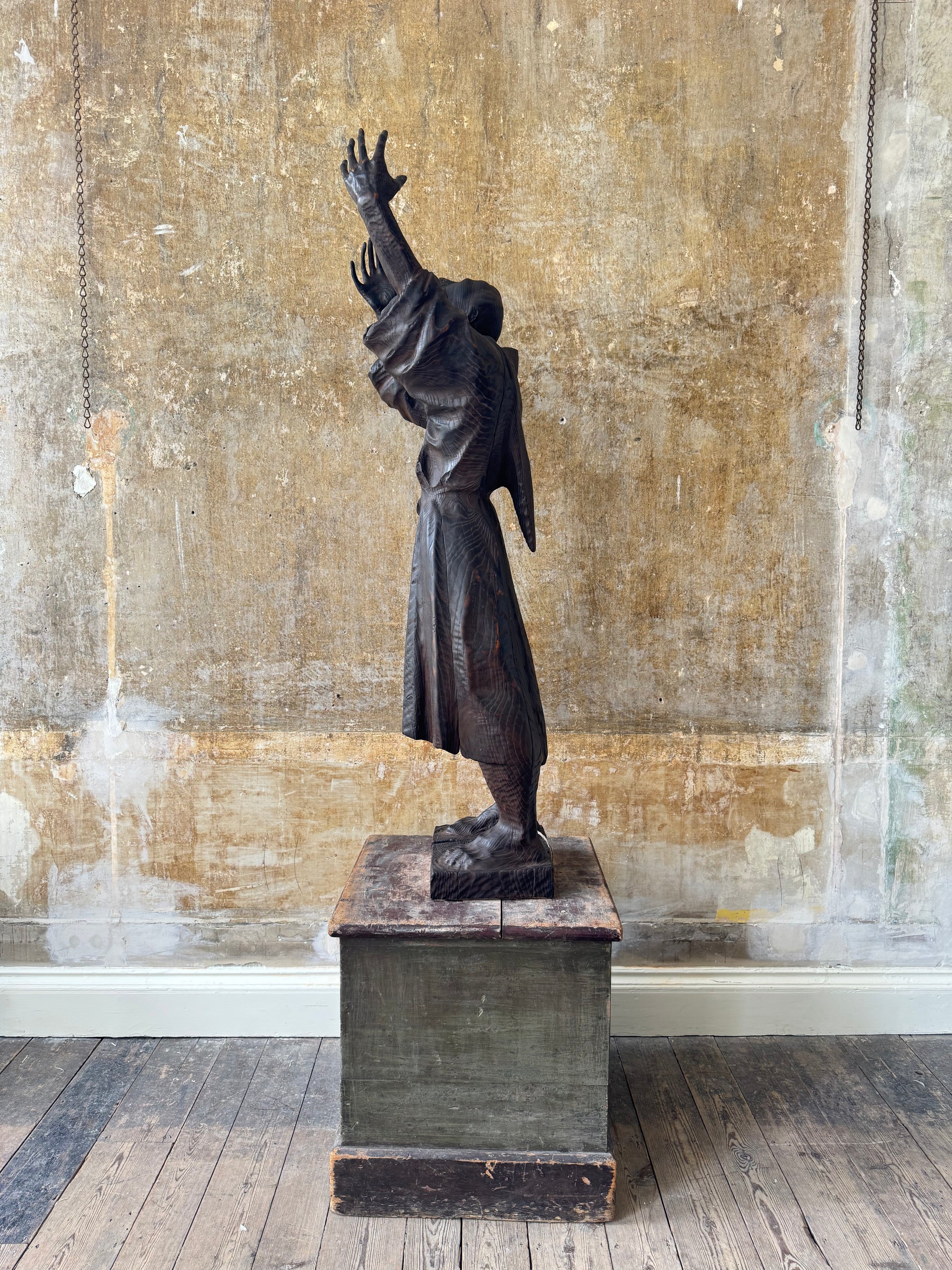 An Italian Cedar Wood Statue