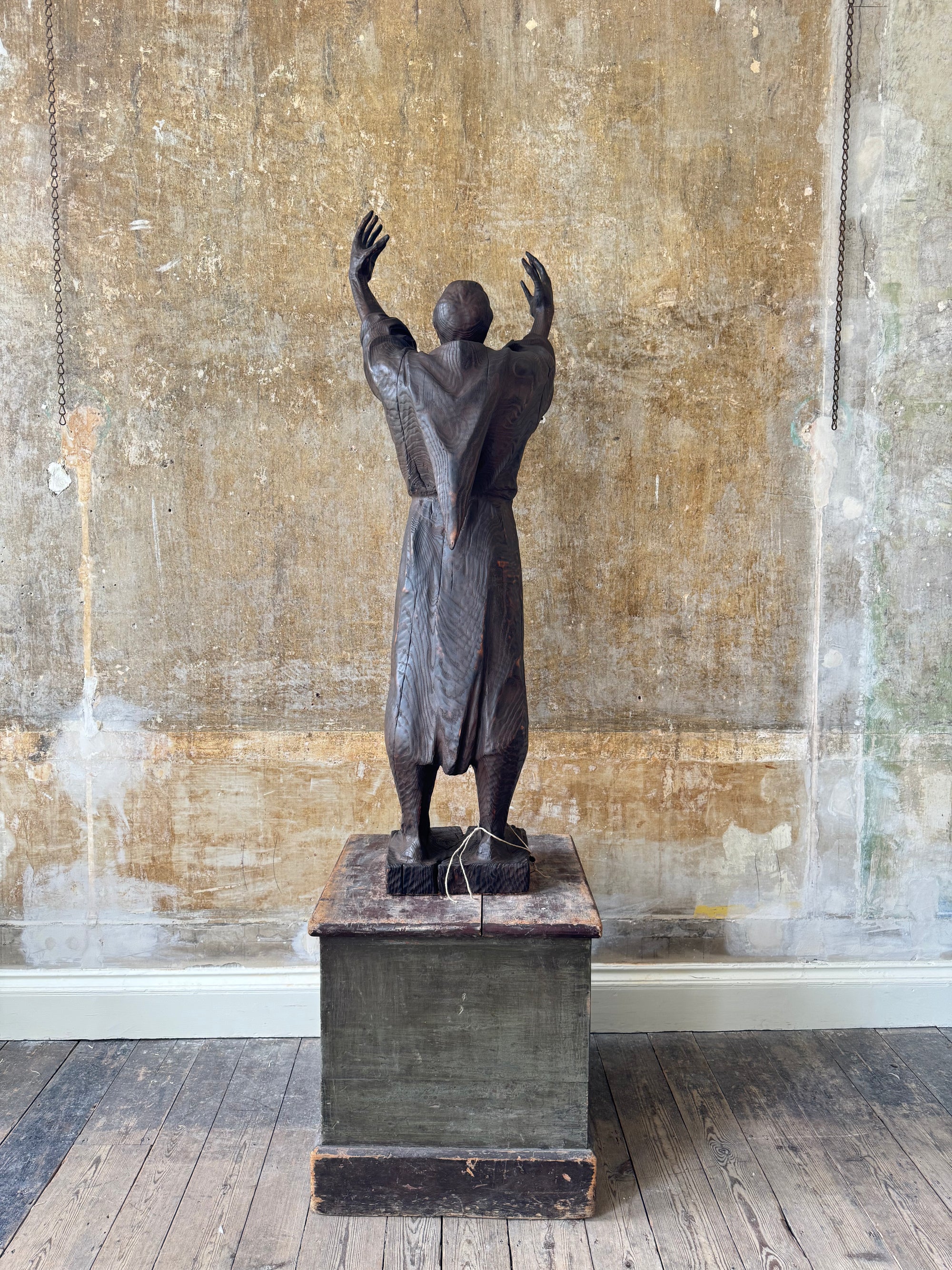An Italian Cedar Wood Statue