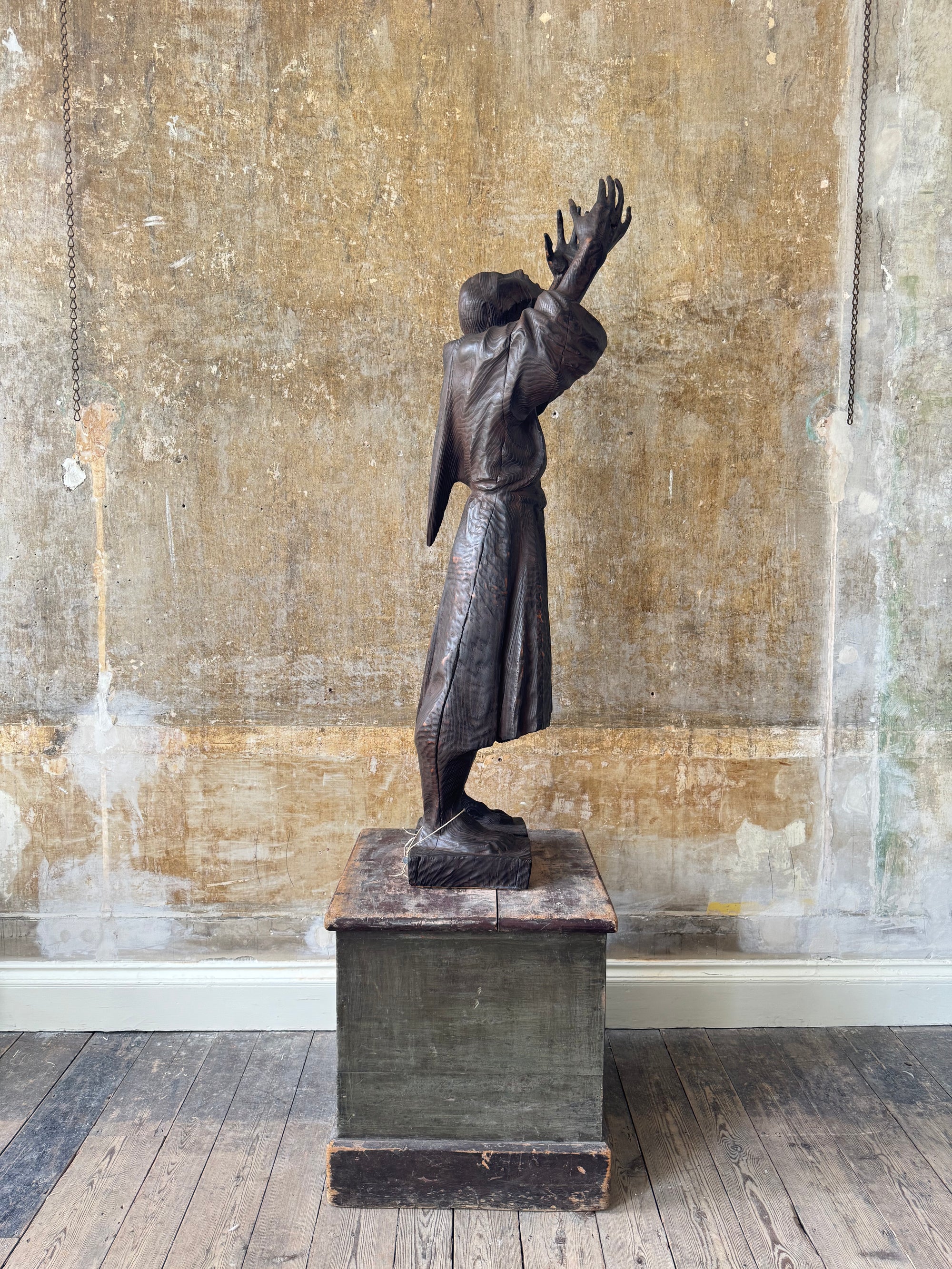 An Italian Cedar Wood Statue