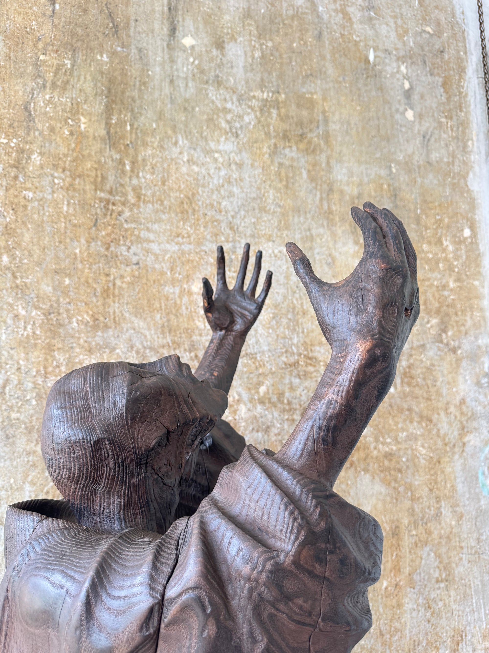 An Italian Cedar Wood Statue