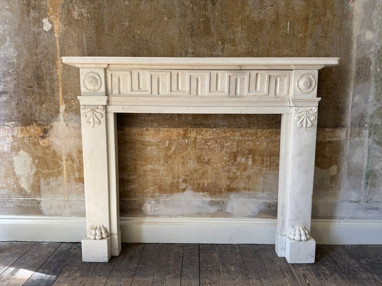 A Regency Statuary Marble Chimneypiece