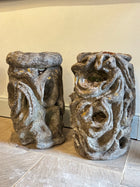 19th Century Carved Limestone Planters