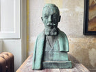 Oscar De Clerck Bronze Male Bust