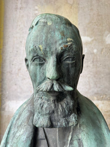 Oscar De Clerck Bronze Male Bust