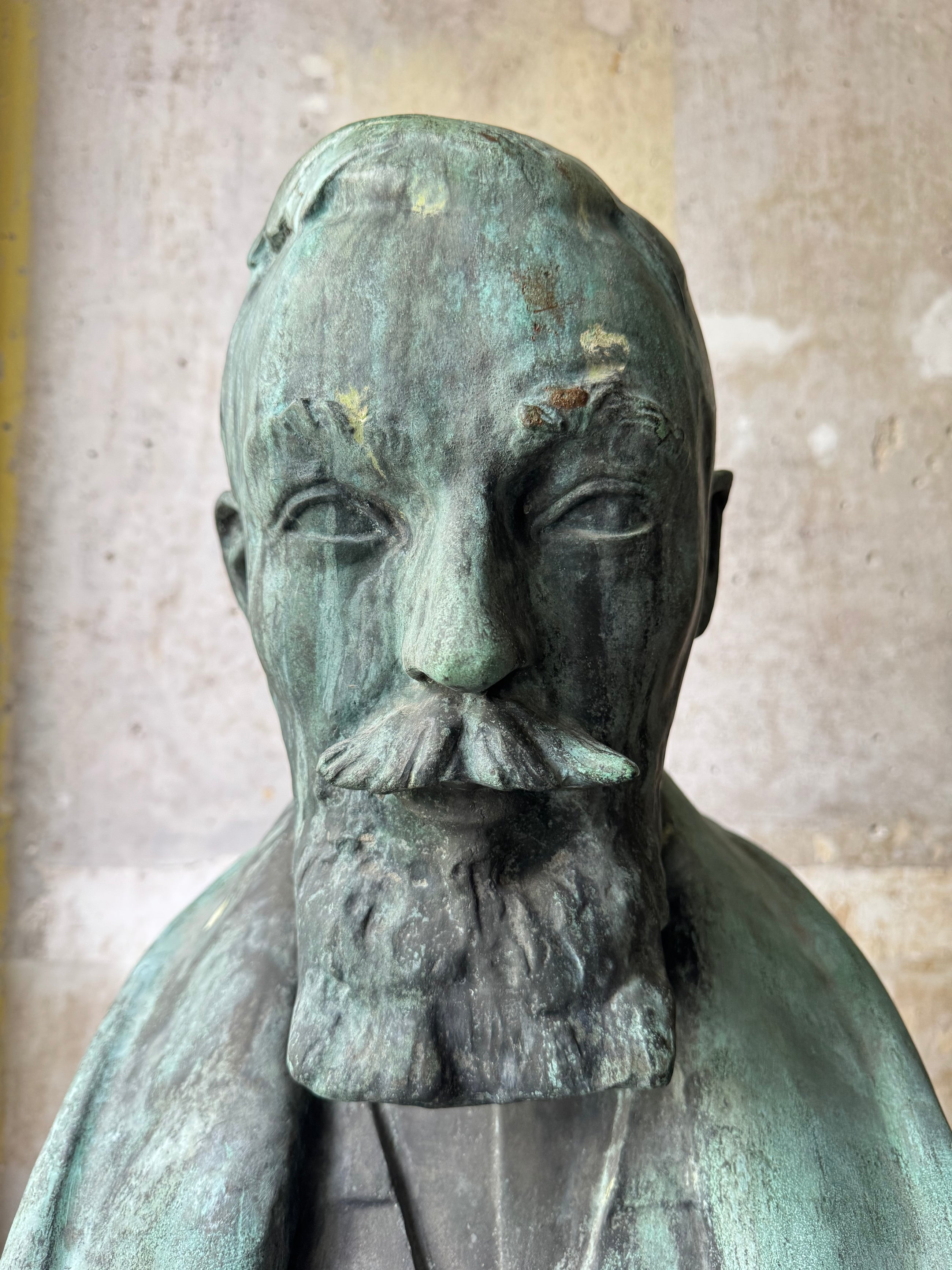 Oscar De Clerck Bronze Male Bust