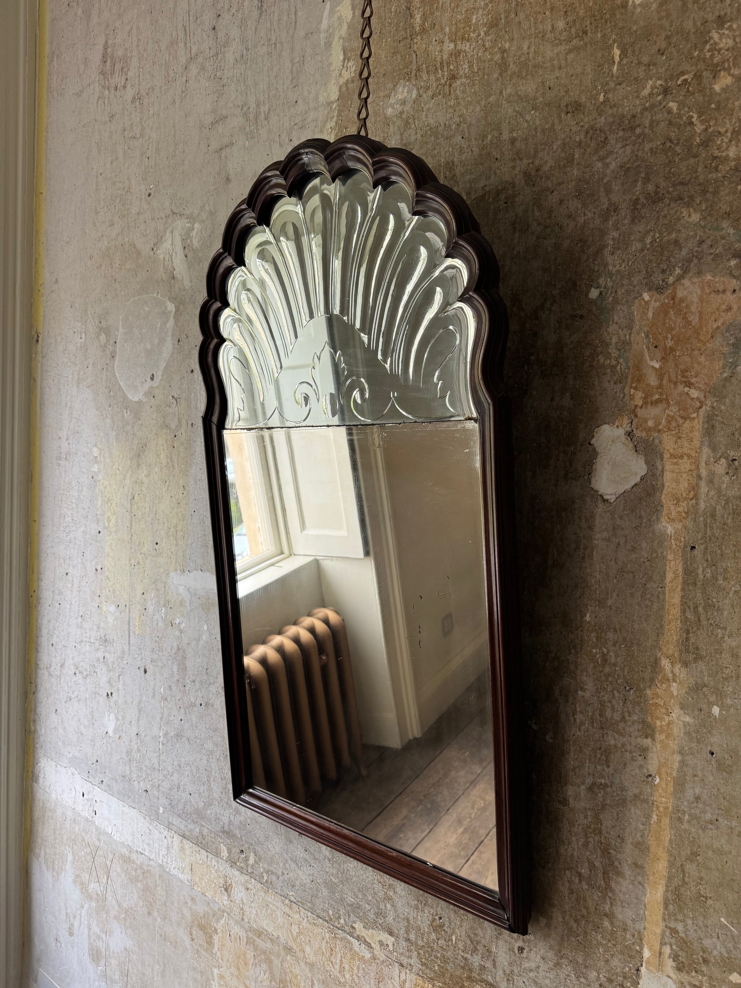 A George I Walnut Mirror
