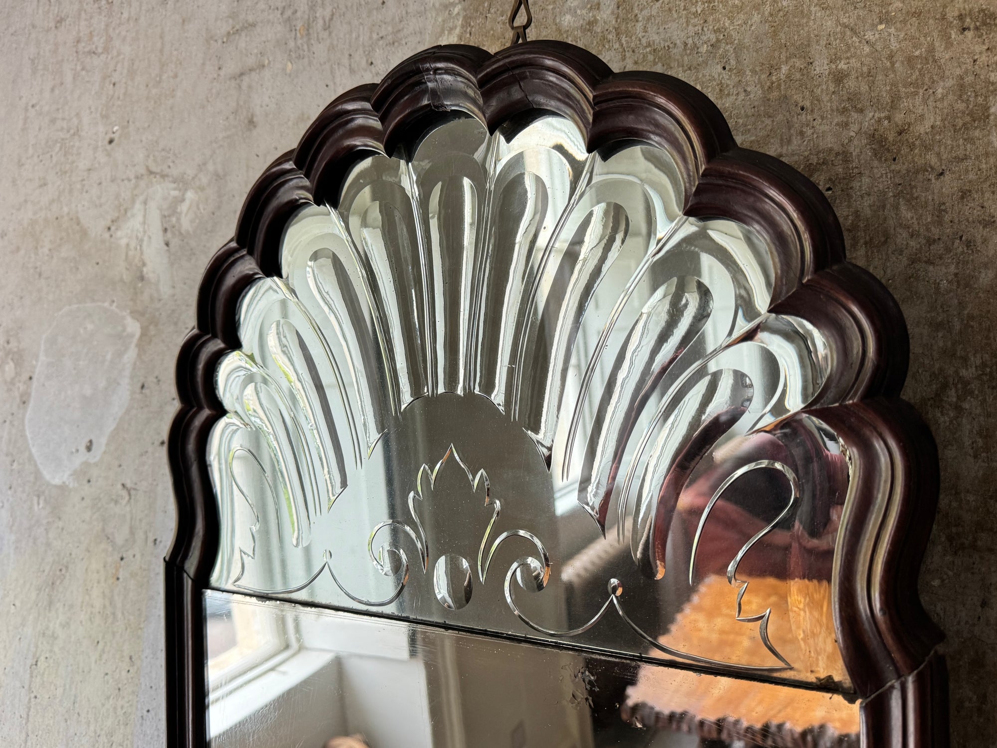 A George I Walnut Mirror