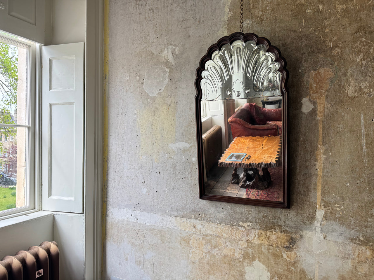 A George I Walnut Mirror