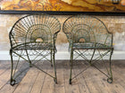 A Pair of Wirework Armchairs