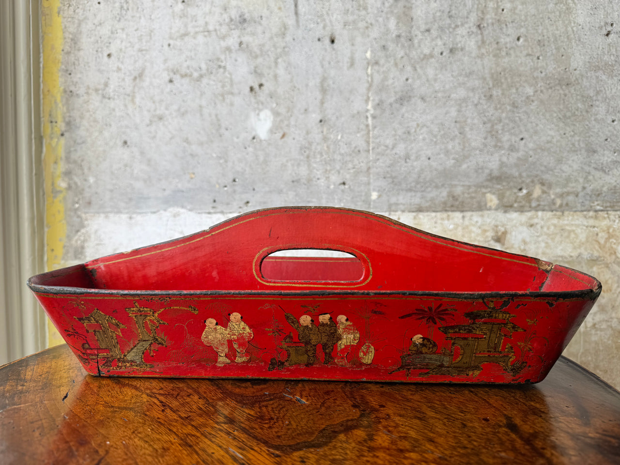 18th Century Papier-mâché Cutlery Tray