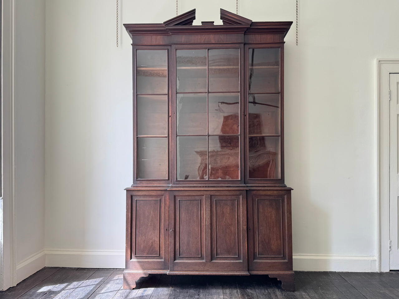 A George II Mahogany Breakfront Bookcase