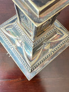 A Silver Plated Column Lamp