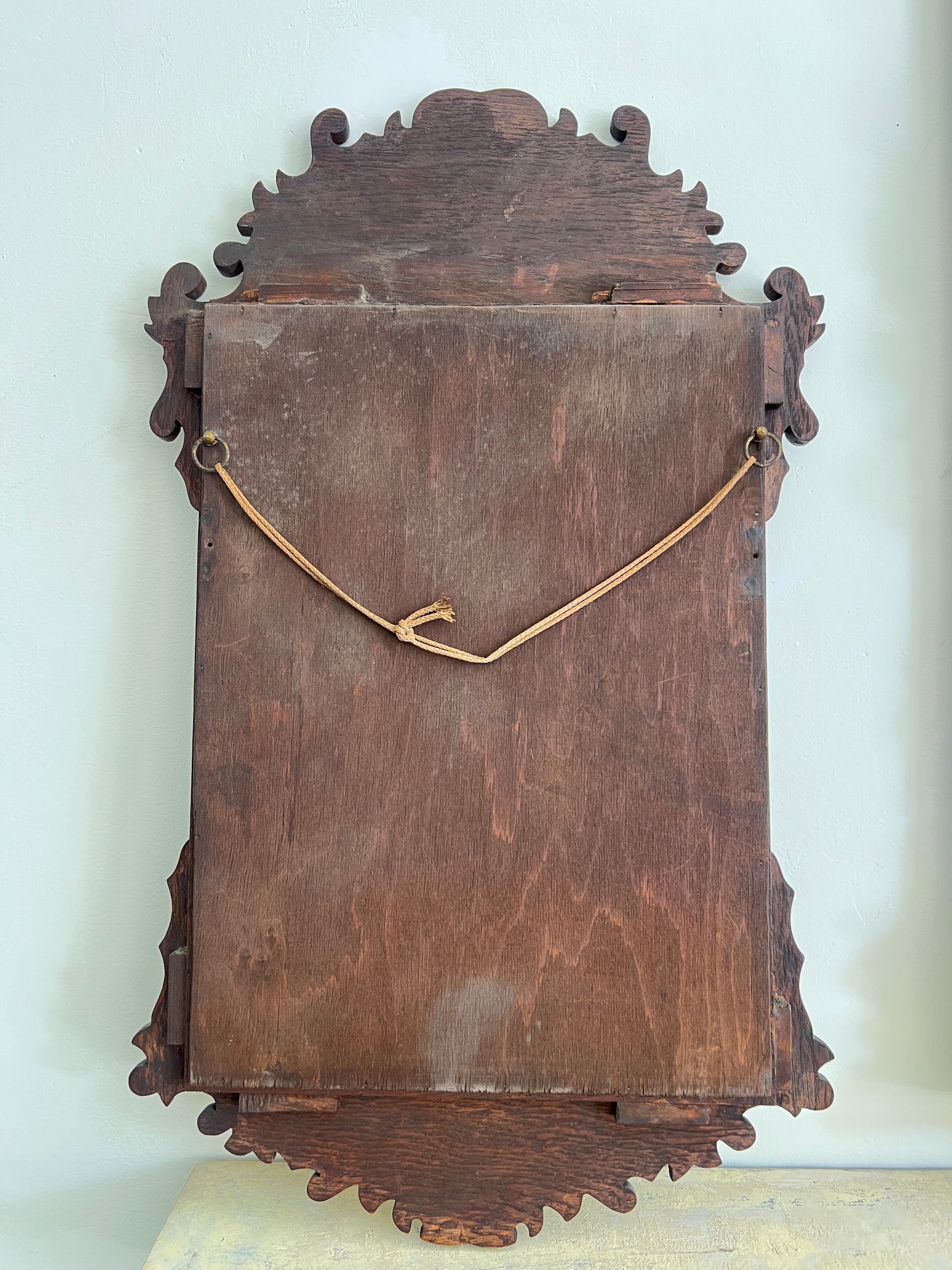 A Late 18th Century Walnut Fret Mirror