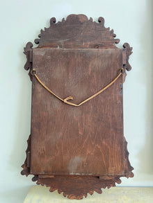 A Late 18th Century Walnut Fret Mirror