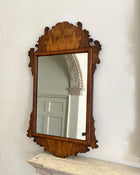 A Late 18th Century Walnut Fret Mirror