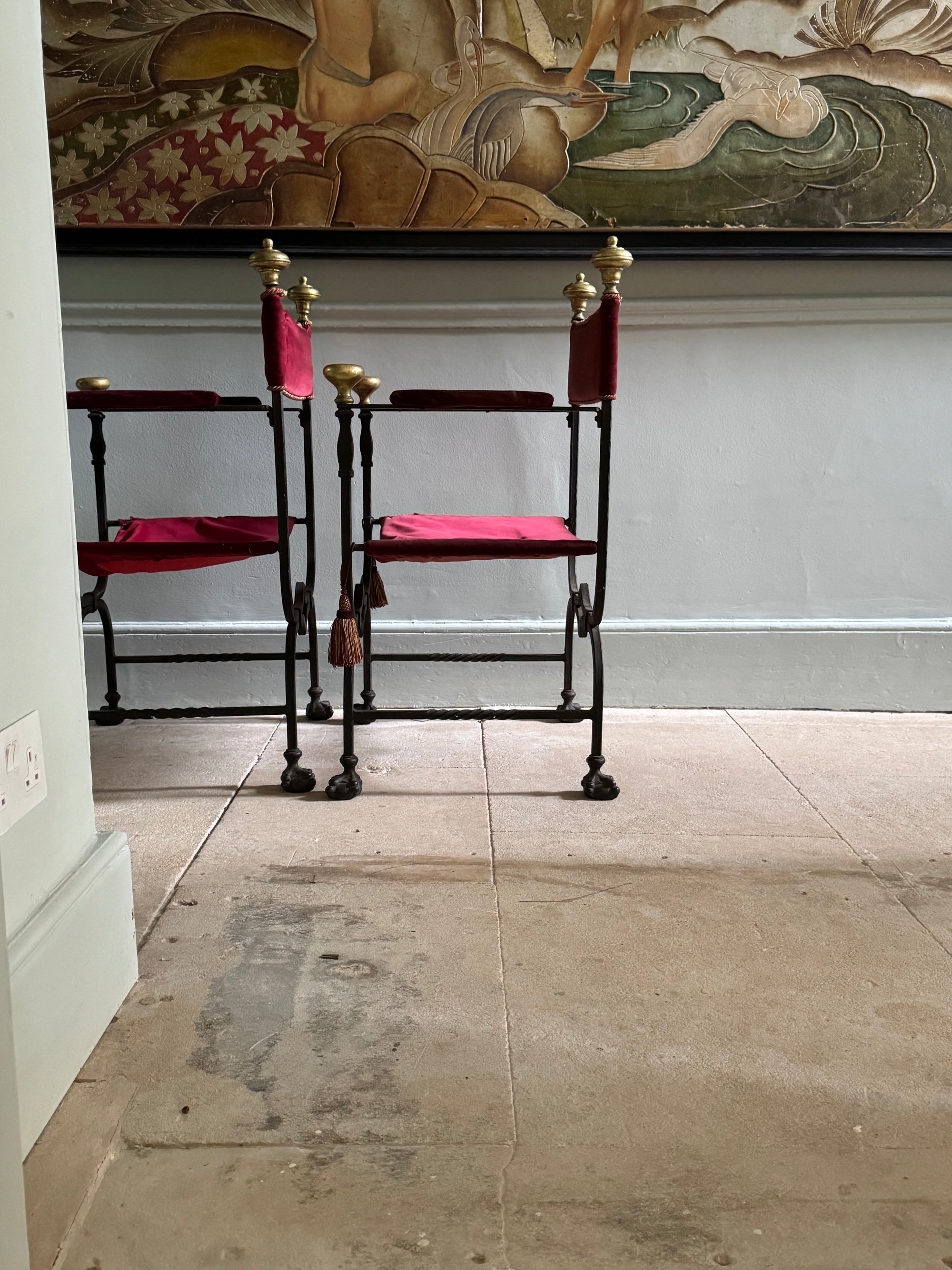A Pair of Savonarola Chairs