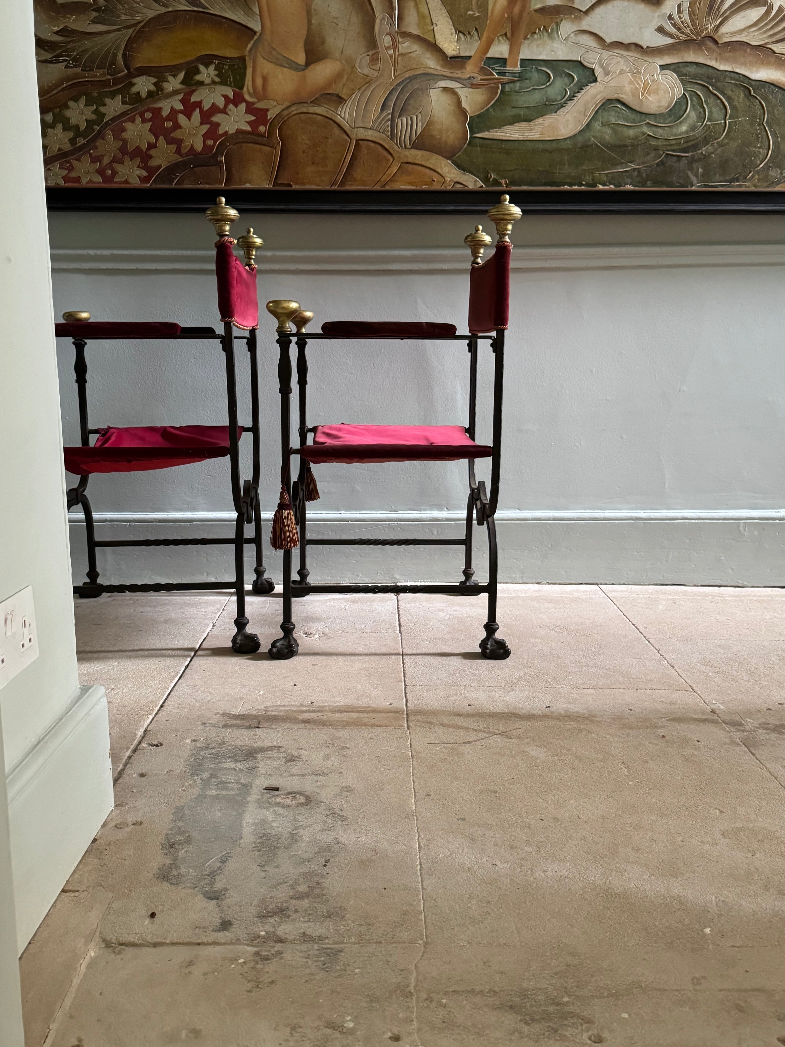 A Pair of Savonarola Chairs