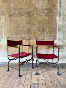 A Pair of Savonarola Chairs