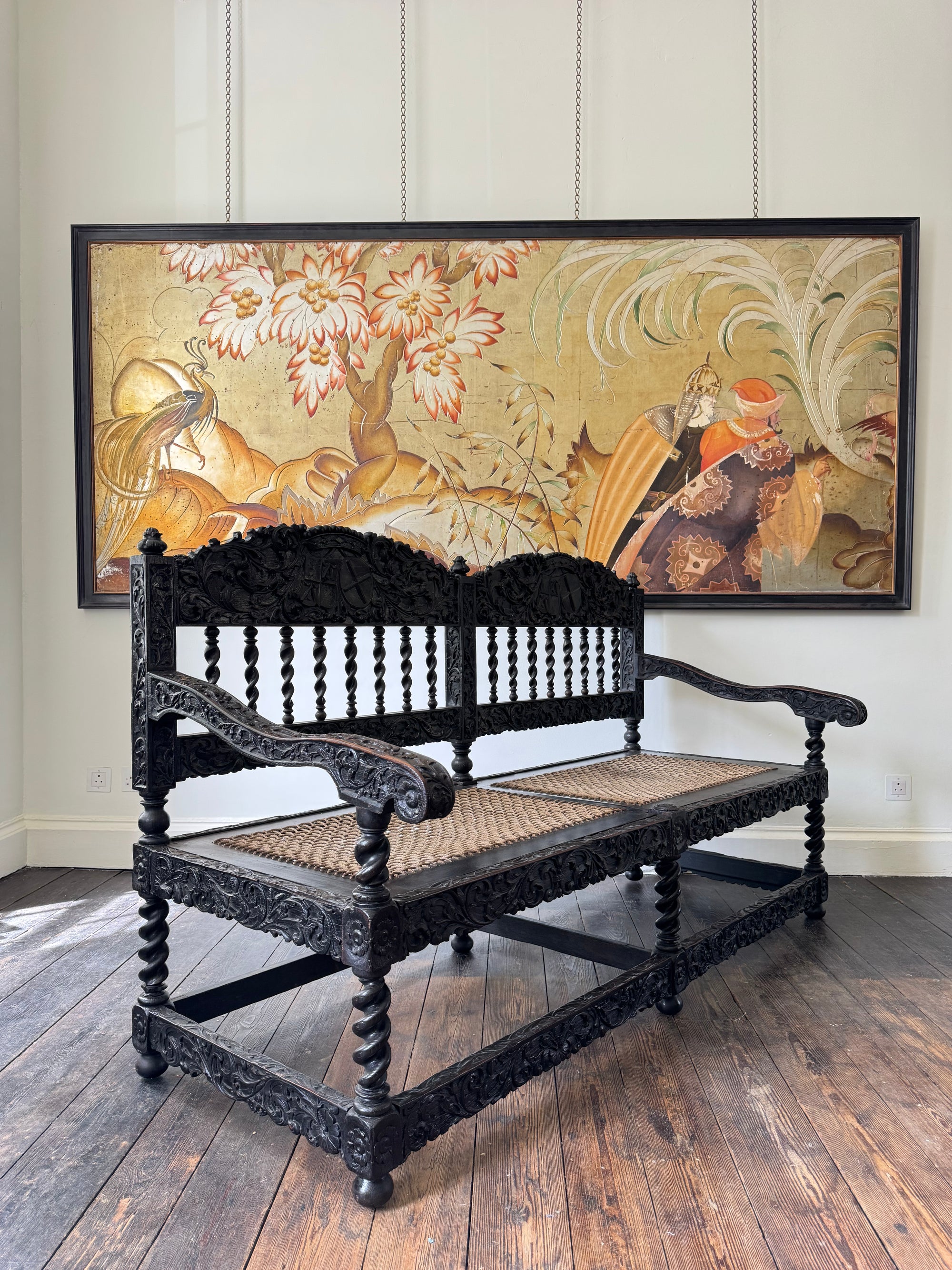 18th Century Ebonised Bench